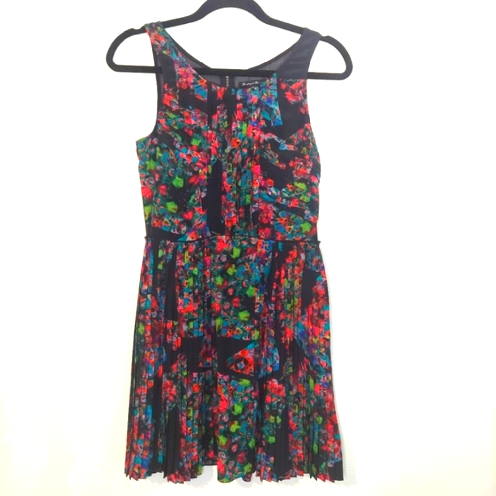 MADEWELL Broadway & Broome Silk Dress pleated skirt size 2